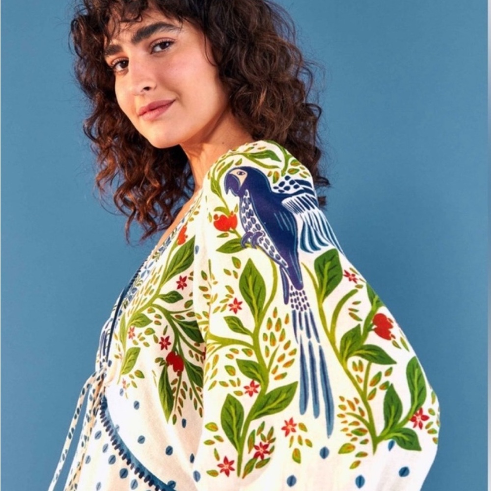 Farm Rio Blue Macaw Maxi Dress - Picture 5 of 6